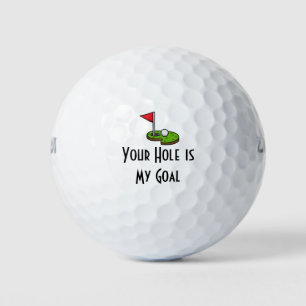 Balles De Golf Golf Your Hole is My Goal avec drapeau de golf