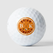 Balles De Golf golfball avec nom de golfeur & initiales marque or (Devant)