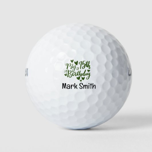Balles De Golf Golfer 75e anniversaire (Devant)