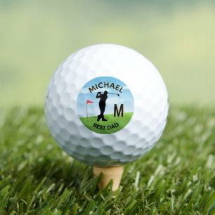 Balles De Golf Golfer Best Papa Nom personnalisé 3-D Monogramme