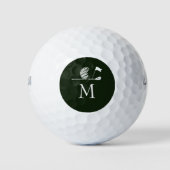 Balles De Golf Golfer Gift Golfing Minimalist Monogram Custom (Devant)