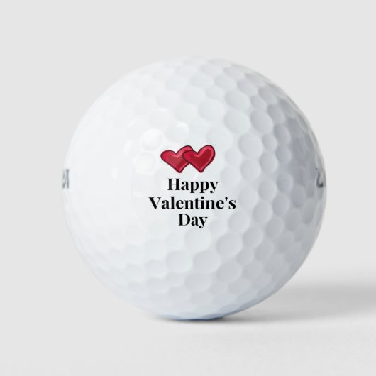 Balles De Golf Golfer Heureuse Sainte-Valentin avec amour coeur r (Devant)