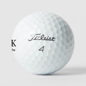 Balles De Golf Golfer Man Black Initials - Elegant White (Logo)