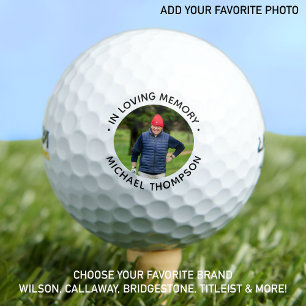Balles De Golf Golfer Memorial In Love Memory Photo personnalisée