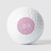 Balles De Golf Golfer Moderne Simple Monogramme Pour Son Rose Chi (Recto)