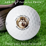 Balles De Golf Golfer Photo personnalisée Texte personnalisé simp<br><div class="desc">Présentez nos balles de golf modernes et élégantes que vous pouvez personnaliser à votre goût! Ces balles de golf font pour les cadeaux de golfeurs parfaits, que ce soit pour votre père, grand-père, maman, ou même de votre ami furry, avec l'option d'ajouter une photo de votre animal de compagnie ou...</div>