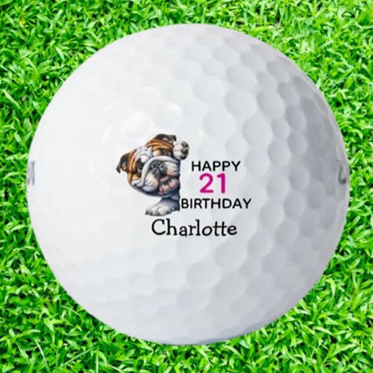 Balles De Golf Golfers amateurs de bouledogues