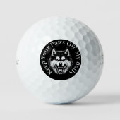 Balles De Golf Golfers Loup Fou Furieux (Recto)