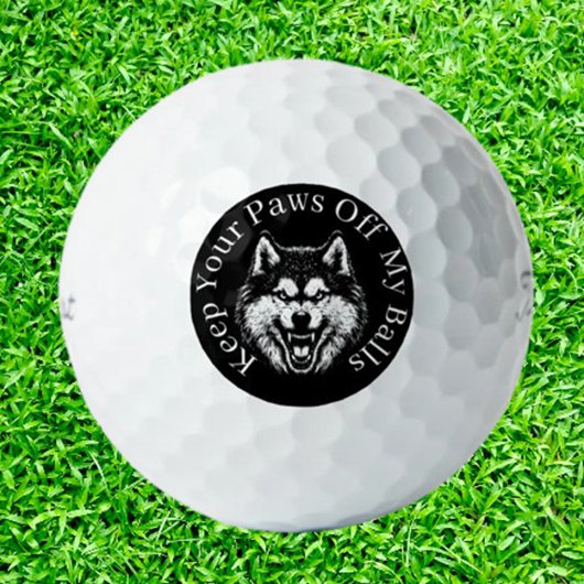 Balles De Golf Golfers Loup Fou Furieux