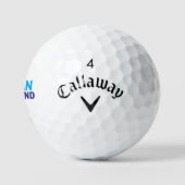 Balles De Golf Golfers Simple Blue Bold Nom (Logo)