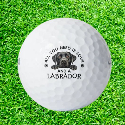 Balles De Golf Golfeur aimant les Labradors