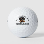 Balles De Golf Golfeur aimant les Rottweilers (Devant)