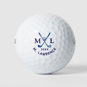 Balles De Golf Golfeurs personnalisés Nom Clubs croisés