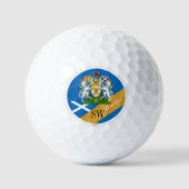 Balles De Golf Golfing Scotland & Monogram, Scottish Flag /golden (Recto)