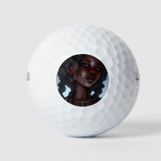 Balles De Golf Goth fille noire mignonne (Devant)