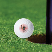 Balles De Golf Gothic Skeleton Single Red Rose