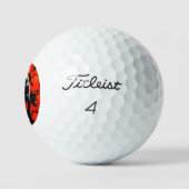 Balles De Golf Gothique Crâne Roses rouges (Logo)