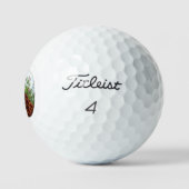 Balles De Golf "Grâce tropicale : Giraffe Popout Art avec Hibiscu (Logo)