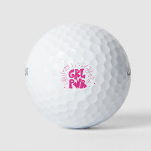 Balles De Golf Graffiti Girl Power Doodle Girl Doodle Power Girl
