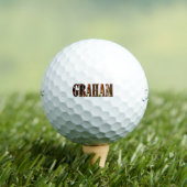 Balles De Golf Graham Nom Réalisé Avec Coucher de Soleil Orange, (T-shirt Insitu)