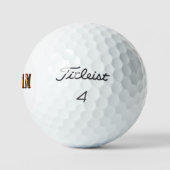 Balles De Golf Graham Nom Réalisé Avec Coucher de Soleil Orange, (Logo)