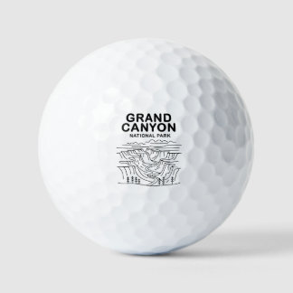 Balles De Golf Grand Canyon National Park Line Art