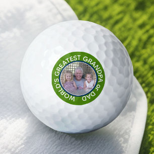 Balles De Golf Grand papa grand-père du monde photo marine verte