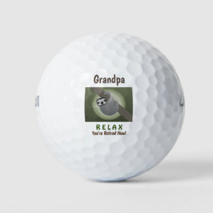 Balles De Golf Grand-père Relax Cute Bonne Retraite Retraitée