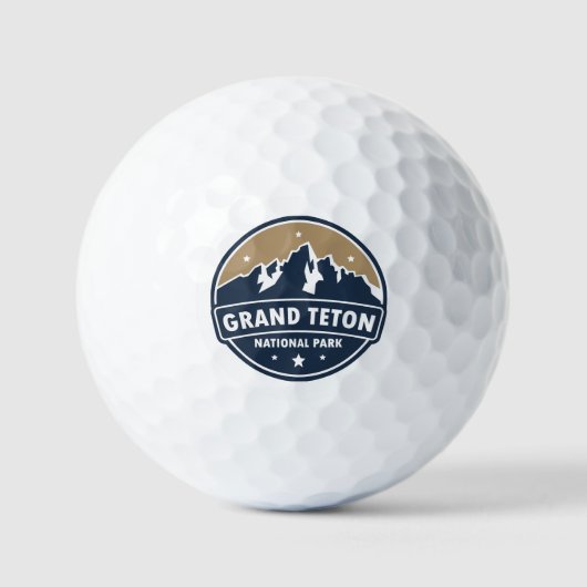 Balles De Golf Grand Teton National Park Round Emblem (Recto)