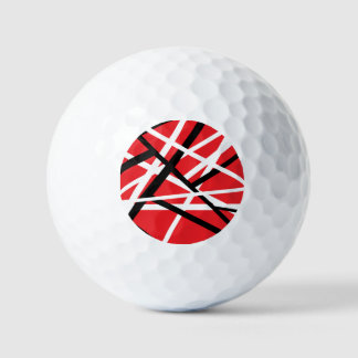 Balles De Golf graphisme rouge, noir et blanc