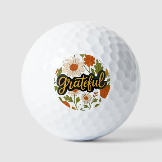 Balles De Golf Grateful Patch Floral Automne (Recto)