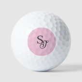 Balles De Golf Gray script initial monogram pink (Recto)