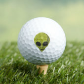 Balles De Golf Green Alien Head Custom Golf Ball (T-shirt Insitu)