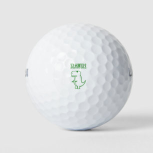 Balles De Golf Green Angry T Rex Dino