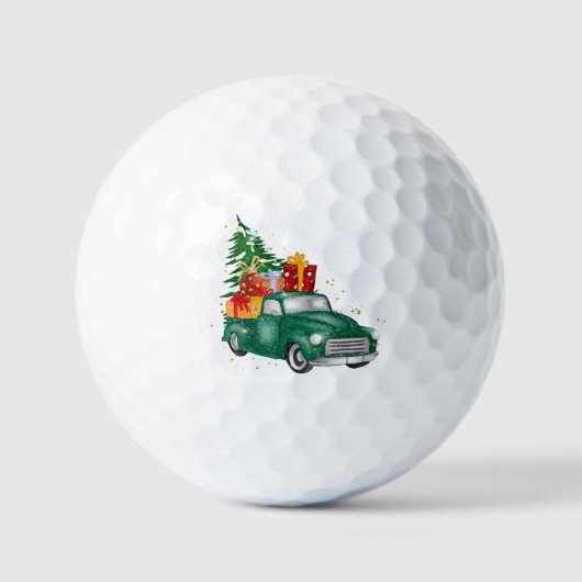 Balles De Golf Green Christmas Tree Car Noël (Recto)