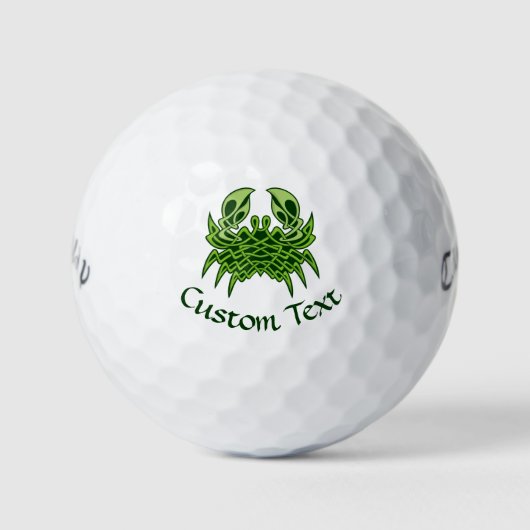 Balles De Golf Green crab Celtic Knot (Devant)