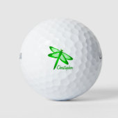 Balles De Golf Green Dragonfly Design (Devant)