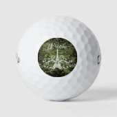 Balles De Golf Green Eiffel Tower Grunge Golf Balls (Devant)
