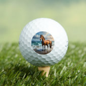 Balles De Golf **"Grève majestueuse : Fière Cheval Brown sur la p (T-shirt Insitu)
