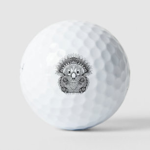 Balles De Golf Griffonnage tiré par la main d'Echidna