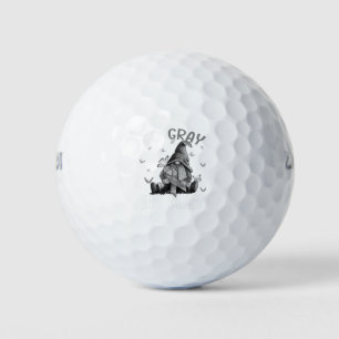 Balles De Golf Gris en mai Cerveau Cancer Sensibilisation Gris
