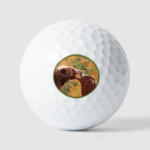 Balles De Golf Grizzly Bear Mom and Cub Painting - Wildlife Art