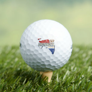 Balles De Golf Groningen Pays-Bas Retro Carte Néerlandais Vintage