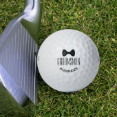 Balles De Golf Groomsman Wedding Favoriser Fun Black Bow Cravate