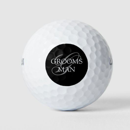 Balles De Golf Groomsmen Monogram Mariage (Devant)