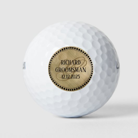 Balles De Golf Groomsmen Wedding Party Cadeau (Devant)