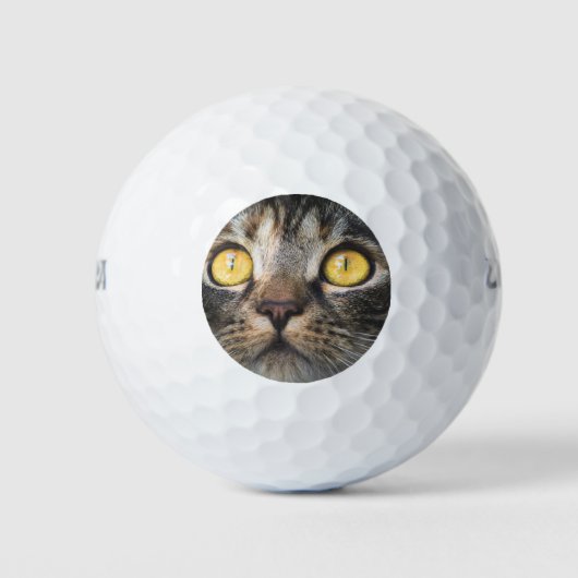 Balles De Golf Gros plan de chat avec Yellow Eyes (Devant)
