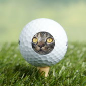 Balles De Golf Gros plan de chat avec Yellow Eyes (T-shirt Insitu)