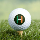 Balles De Golf H Monogramme superposé sur le drapeau irlandais be (T-shirt Insitu)
