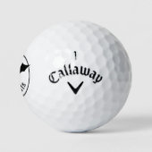Balles De Golf Halloween Bats Flexibles simples Silhouettes Noir (Logo)